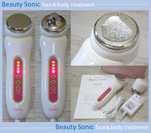 ★美品 ミクロ振動＆温熱エネルギー Beauty Sonic 超音波美顔器 小顔引締め ダイエット 痩身エステ シェイプアップ スキンケア美容器★