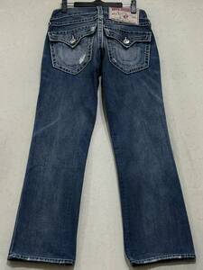 ※TRUE RELIGION トゥルーレリジョン BILLY BIGT WILD BILL ダメージ加工デニムパンツ インディゴ 米国製 28 　　　　　　　　　　BJBD.H