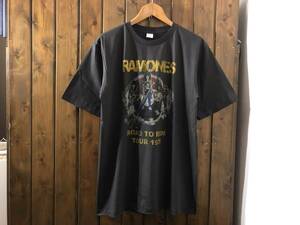 新品●ラモーンズ　ROAD TO RUIN TOUR 1979　ビンテージスタイル　Ｔシャツ［XL］●パンクロックバンド/RAMONES/CBGB