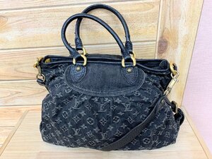 ■LOUIS VUITTON ルイ ヴィトン モノグラム デニム ネオカヴィMM M95351 ハンドバッグ キャンバス レザー