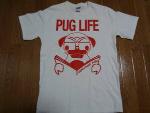 PUG LIFE everything pugs Tシャツ Mサイズ descendents パロディ パグ 犬 面白T ALL パンク メロコア ストリート系 ファッション