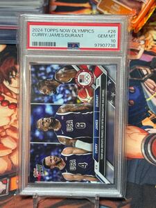 PSA10 2024 Topps NOW Olympic STEPHEN CURRY / LeBRON JAMES / KEVIN DURANT #26