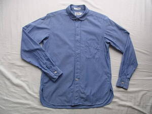 F W K ENGINEERED GARMENTS エンジニアドガーメンツ コットンシャンブレー　フロント比翼　ラウンドカラーシャツ　サイズ 1 MADE IN USA