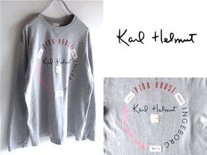 ネコポス対応 Karl Helmut カールヘルム PINK HOUSE ピンクハウス INGEBORG インゲボルグ ロゴワッペン 長袖Tシャツ ロンT カットソー M