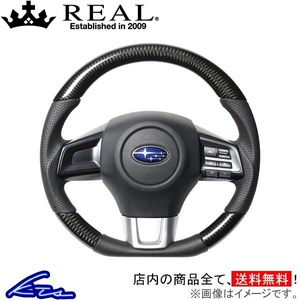 WRX STI VAB ステアリング レアル オリジナルシリーズ SBA-BKC-RD REAL Dシェイプ 小径 ガングリップ ハンドル