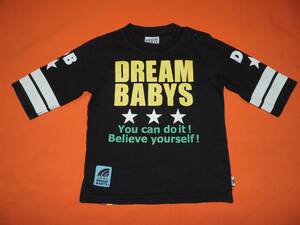 ☆DREAM BABYSのバックレインボープリント黒のトップ☆９０センチ☆ドリべビ