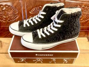 ★☆100周年限定!希少レア!converse ALL STAR MOCOMOCO 黒 6.5 25cm コンバース オールスター モコモコ ブラック ハイカット デッド 249★