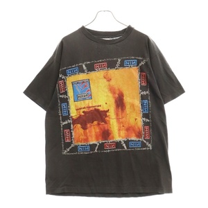 VINTAGE ヴィンテージ 90s NINE INCH NAILS The Downward Spiral ナインインチネイルズ ロゴ両面プリント半袖Tシャツ カットソー ブラック