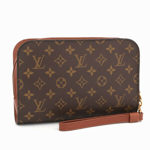 ルイヴィトン LOUIS VUITTON モノグラム オルセー セカンドバッグ クラッチバッグ ブラウン メンズ レザー M51790