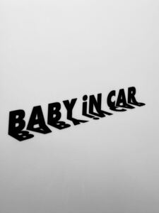 313. 【送料無料】BABY iN CARカッティングステッカー ベイビー 子供 ステッカー 【新品】