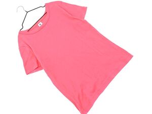 ネコポスOK PETIT BATEAU プチバトー 無地 Tシャツ size18（126cm）/ピンク ■◆ ☆ eec8 子供服