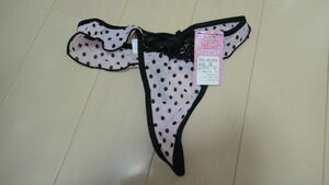 (192)新品ドット柄Ｔバックショーツ（Ｍ）ピンク