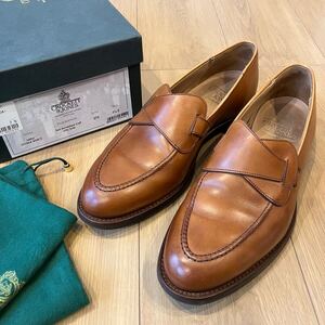 ☆美品☆ Crockett&Jones “Selby” UK7.5E / クロケット＆ジョーンズ “セルビー” バタフライローファー 26cm / シティソール タン