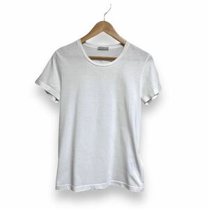 22年製 MONCLER T-SHIRT MANICA CORTA hann ロゴワッペン付 半袖 TEE Tシャツ ホワイトレディース M H109P8C00001