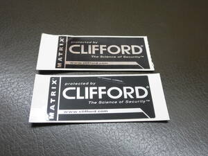 クリフォード セキュリティ ステッカー 2枚組 Clifford Matrix Security Sticker Car Alarm ガラス両面対応 デカール 防犯対策 送料無料