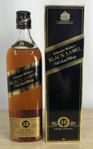 AL-13【中古・現状品・未開封】Johnnie Walker　ジョニーウォーカー ブラックレーベル エクストラ スペシャル 12年 750ml 43%　