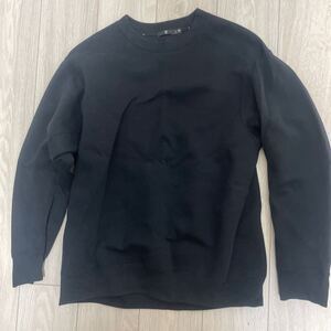 中古　ユニクロ　ジルサンダー　ドライスウェットシャツ　トレーナー　ブラック サイズ　L UNIQLO JIL SANDER +J