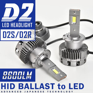 クラウンエステート D2S D2R LEDヘッドライト ロービーム 2個セット 8600LM 6000K ホワイト発光 12V対応 GS/JZS170系