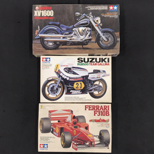 TAMIYA 1/12 ヤマハ XV1600 ロードスター 他 フェラーリF310B 等 未組立品 プラモデル ホビー 計3点 セット QR121-142