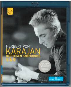 カラヤン Herbert von Karajan「Symphonies Nos.5, 9」Blu-ray ブルーレイ 送料込 ベートーヴェン 交響曲