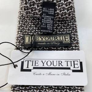 TIE YOUR TIE【タイユアタイ】 ブラウンニットネクタイ ニットタイ トリコット　Tricot 新品　未使用　タグ付き