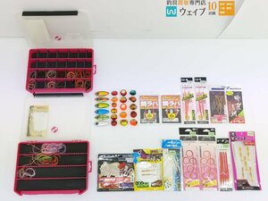 リアルフィッシャー 烏賊ラバ 80g、ダイワ 紅牙 タイラバヘッド 60g、がまかつ ラグゼ 桜幻 シリコンネクタイ 他 計35点