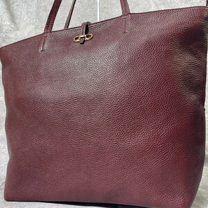 【美品/A4◎】サルヴァトーレフェラガモ FERRAGAMO トートバッグ ビジネス ブリーフケース メンズ ガンチーニ 肩掛け レザー 本革 ボルドー