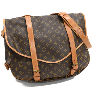 ルイヴィトン ソミュール43 メッセンジャーバッグ M42252 モノグラム キャンバス ブラウン LOUIS VUITTON