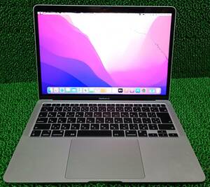 11155 ● MacBook Air (M1, 2020) A2337 ● Apple M1/SSD 256GB/mac OS Monterey 動作品 液晶割れ