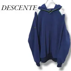 【DESCENTE】デサント　トップス　トレーナー　パーカー　フード付き　ブルー