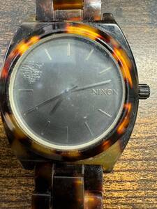 1円～ 現状品 未動作品 NIXON MORE IS MORE THE TIME TELLER ACETATE 100M STAINLESS STEEL JAPAN MOVEMENT 11I