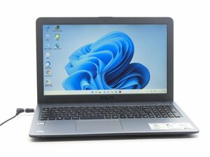 カメラ内蔵/中古/15.6型/ノートPC/Win11/SSD128GB/4GB/AMD E1-7010/ASUS　R540Y 　動作品 新品無線マウス MS office2021搭載