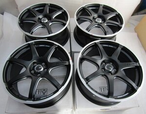 未使用　4本set ENKEI TUNING SC38　18×8.0J+48　100-5H　マットブラック×リムエンドポリッシュ 86 BRZ プリウス インプレッサ　レガシィ