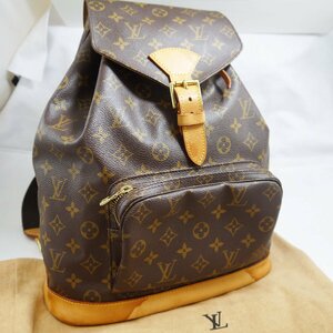 USED品・保管品 Louis Vuitton ルイヴィトン M51135 モンスリGM バックパック リュックサック モノグラム BA0957 ゴールド金具 保存袋付き