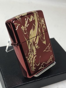 2018年 Zippo レッドドラゴン/ イオンレッドG 3面リュウ /ゴールド金（龍・竜）赤・新品