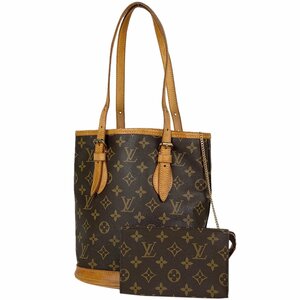 ルイ・ヴィトン Louis Vuitton プチ バケット PM ショルダーバッグ バケツ型 トートバッグ モノグラム M42238 レディース 【中古】