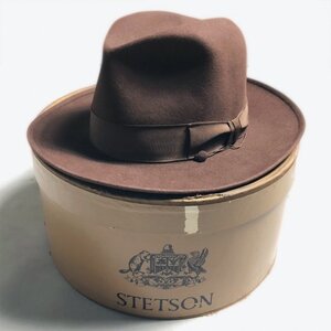 希少! 40年代 STETSON 57.5CM フラッグシップ FLAGSHIP ステットソン 限定 AMERICAN AIR LINE アメリカンエアーライン 別注 箱付 VINTAGE