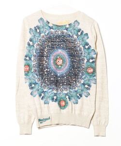 「Desigual」 長袖ニット M ベージュ レディース