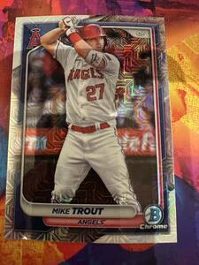 2024 Bowman Chrome Mega Box - Mike Trout - Mojo Refractor #19 - Angels マイクトラウト