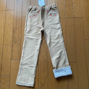 SALE 即決　新品　ミキハウス　ストレッチパンツ　110 ベージュ