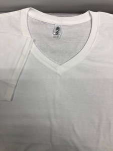 半袖Ｔシャツ　Ｖネック　無地　天竺　Ｍ　白　ＴＲＵＳＳ★未使用格安！　