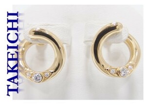 【ミキモト】Ｋ１８★イヤリング◇ダイヤ０．１０ｃｔ/０．１０ｃｔ”28525