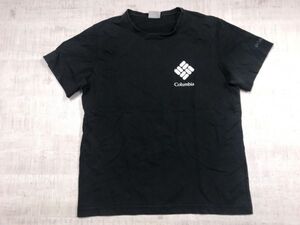 コロンビア Columbia アウトドア スポーツ アメカジ ストリート 半袖Tシャツ カットソー メンズ ロゴプリント M 黒