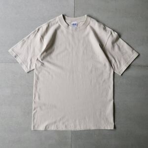 【DEADSTOCK USA製 anvil Tradition 5.4oz ミディアムオンスコットン クルーネックTシャツ 表記M サンドベージュ】ビンテージアンビル