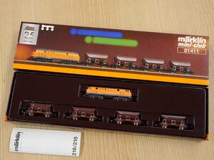 ∇花∇当時物 ドイツ製 marklin メルクリン mini-club ミニクラブ 81411 Zゲージ DB ディーゼル機関車 貨車 5両セット 鉄道模型 元箱付 27