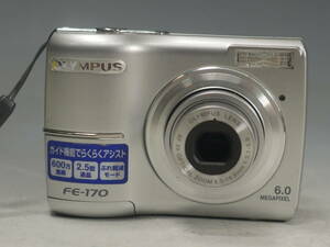 ◆OLYMPUS CAMEDIA【FE−170】コンパクトデジカメ 600万画素 光学3倍 USED品 ストラップ付属 オリンパス