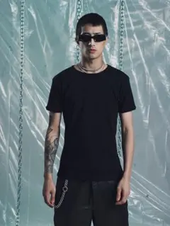 second layer / RIBBED SWAYZE TEE (black)