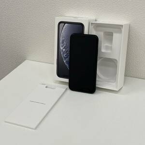 【HPF-0604.2-1】 1円～ Apple iPhoneXR 64GB Black ブラック NT002J/A バッテリ87% SIMロックなし 判定〇 スマートフォン スマホ