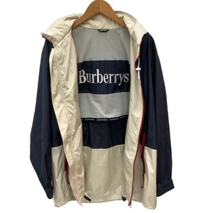 ♪♪ Burberrys バーバリーズ メンズ ナイロンジャケット SIZE L ネイビー×アイボリー やや傷や汚れあり