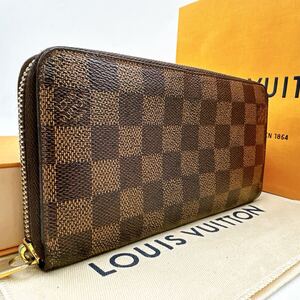 3823【美品】LOUIS VUITTON ルイヴィトン ダミエ ジッピーウォレット ラウンドファスナー 長財布 ウォレット N60015/CR0131